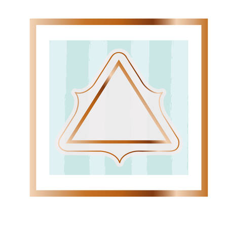 elegant frame golden isolated icon vector illustration designのイラスト素材