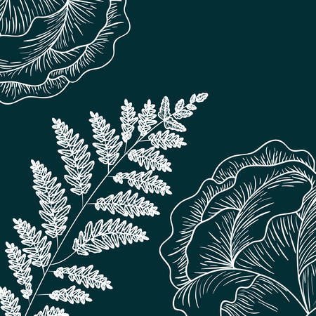 pattern plants and herbs isolated icon vector illustration designのイラスト素材