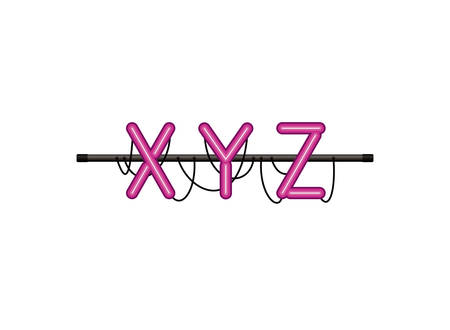 alphabet in neon light isolated icon vector illustration designのイラスト素材