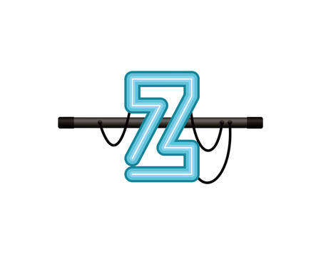 neon light letter isolated icon vector illustration designのイラスト素材