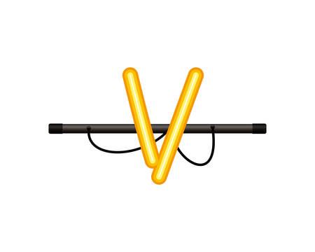 neon light letter isolated icon vector illustration designのイラスト素材