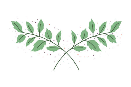 branch with leaf isolated icon vector illustration designのイラスト素材