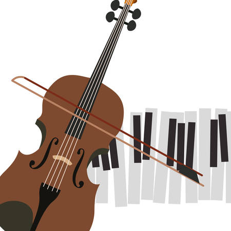 violin musical instrument pattern vector illustration designのイラスト素材