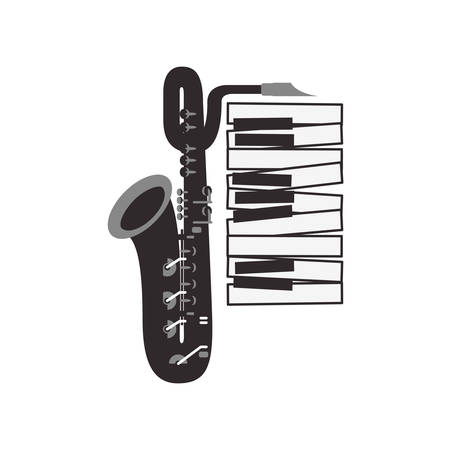 musical instrument saxophone icon vector illustration designのイラスト素材