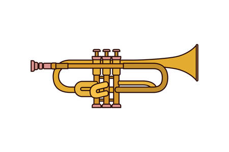 musical instrument trumpet icon vector illustration designのイラスト素材