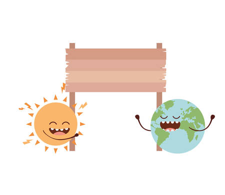 planet earth kawaii isolated icon vector illustration designのイラスト素材