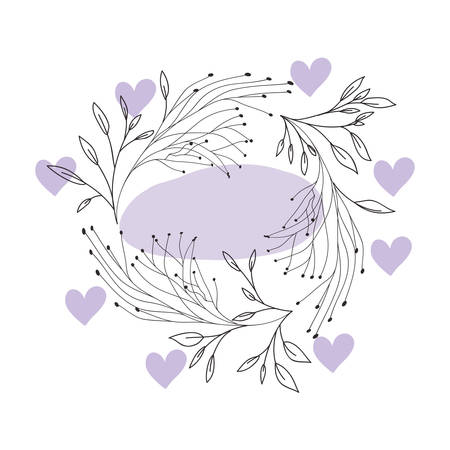 garland with flowers and leafs isolated iconのイラスト素材