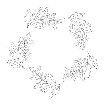 garland with flowers and leafs isolated icon illustration designのイラスト素材