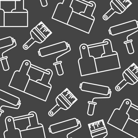 construction tools pattern isolated icon vector illustration designのイラスト素材