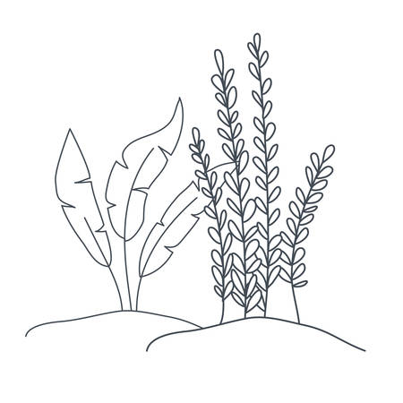 plant in landscape isolated icon vector illustration designのイラスト素材