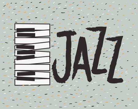 jazz day poster with piano keyboard vector illustration designのイラスト素材