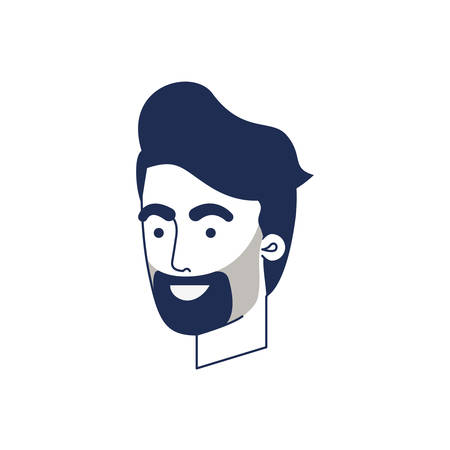 head of man avatar character vector illustration designのイラスト素材