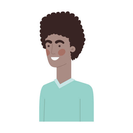 young man avatar character vector illustration designのイラスト素材