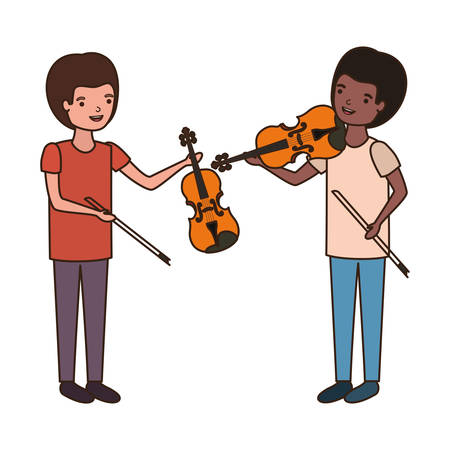 men with musical instruments character vector illustration designのイラスト素材