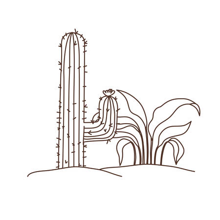 plant in landscape isolated icon vector illustration designのイラスト素材