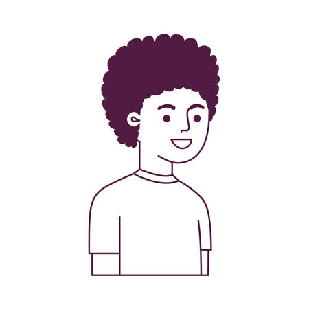 young man avatar character vector illustration designのイラスト素材