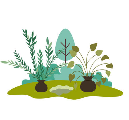 trees to plant in landscape isolated icon vector illustration designのイラスト素材