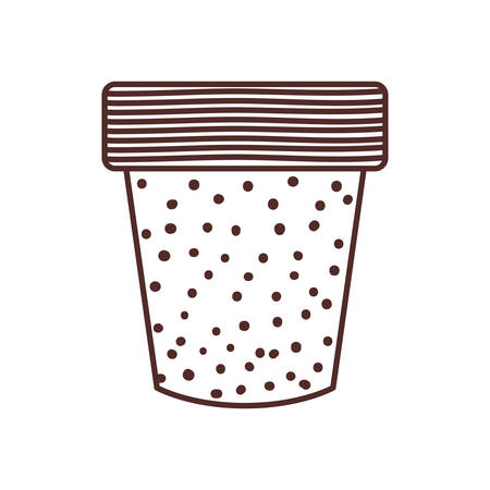 cute flower pot isolated icon vector illustration designのイラスト素材