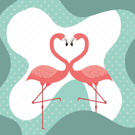 pink flamingo isolated icon vector illustration designのイラスト素材