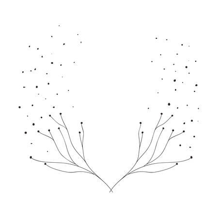 garland with flowers and leafs isolated iconのイラスト素材