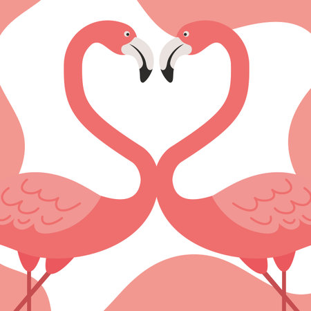 pink flamingo pattern isolated icon vector illustration designのイラスト素材