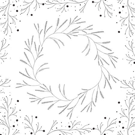 beautiful flowers with leafs isolated icon vector illustration desingのイラスト素材