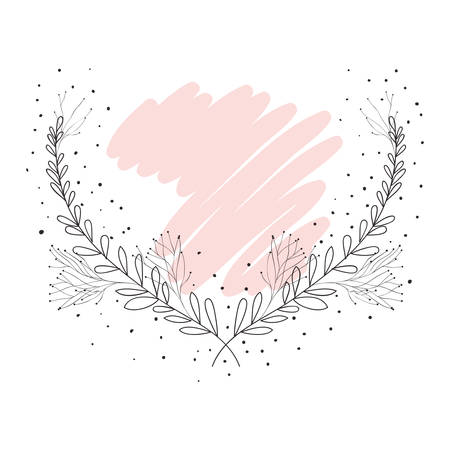 garland with flowers and leafs isolated iconのイラスト素材