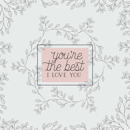 love card with herbs drawn frame vector illustration designのイラスト素材