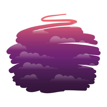 cloudy landscape isolated icon vector illustration designのイラスト素材