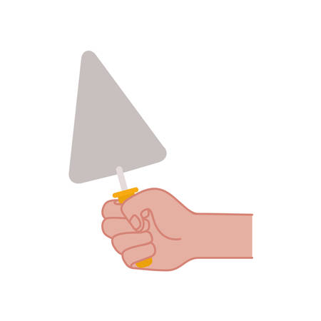 hand with spatula tool isolated icon vector illustration designのイラスト素材