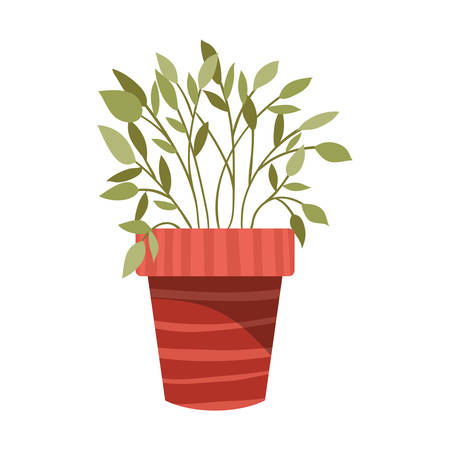 houseplant with potted isolated icon vector illustration designのイラスト素材