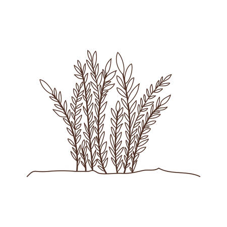 plant in landscape isolated icon vector illustration designのイラスト素材