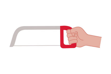 hand with saw tool isolated icon vector illustration designのイラスト素材