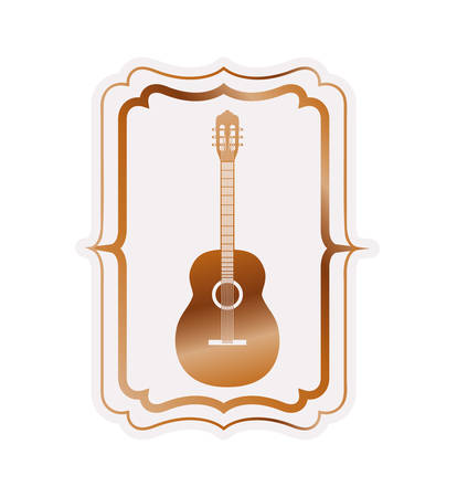 musical instrument guitar icon vector illustration designのイラスト素材