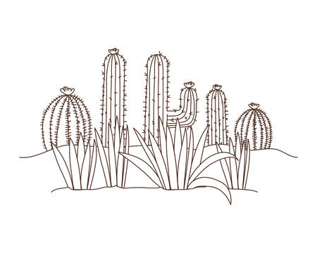 plant in landscape isolated icon vector illustration designのイラスト素材