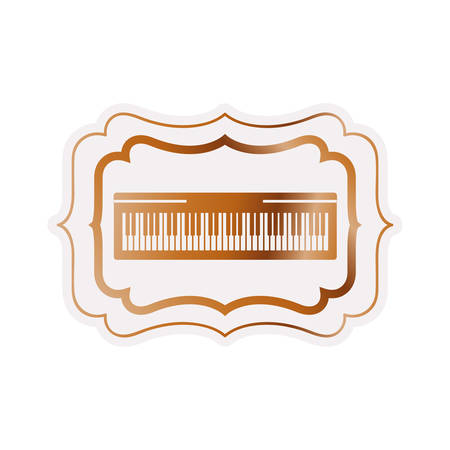 musical instrument piano keyboard icon vector illustration designのイラスト素材