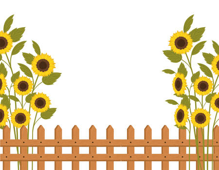 pattern of sunflowers isolated icon vector illustration designのイラスト素材
