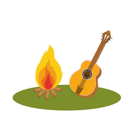 musical instrument guitar icon vector illustration designのイラスト素材