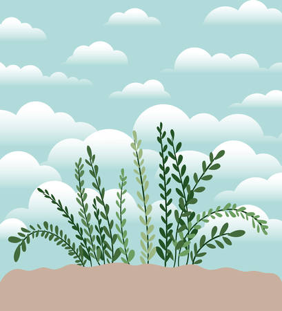 plant of garden planted vector illustration designのイラスト素材