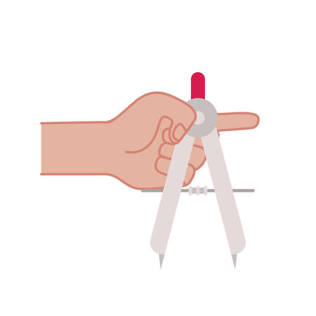 hand with compass isolated icon vector illustration designのイラスト素材