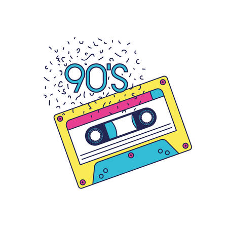 retro cassette music icon vector illustration designのイラスト素材