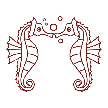 seahorse pattern isolated icon vector illustration designのイラスト素材