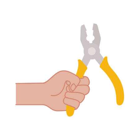 hand with splier tool isolated icon vector illustration designのイラスト素材