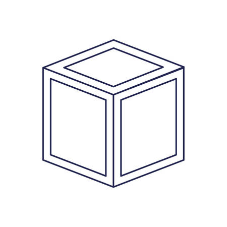 cube figure geometric icon vector illustration designのイラスト素材