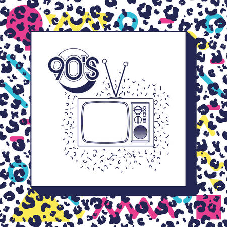 retro tv ninetys icon vector illustration designのイラスト素材