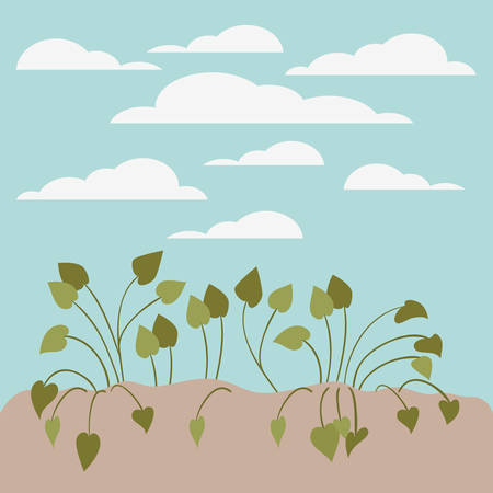 plant of garden planted vector illustration designのイラスト素材