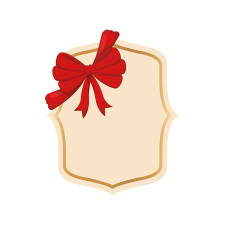 elegant frame with ribbon isolated icon vector illustration designのイラスト素材