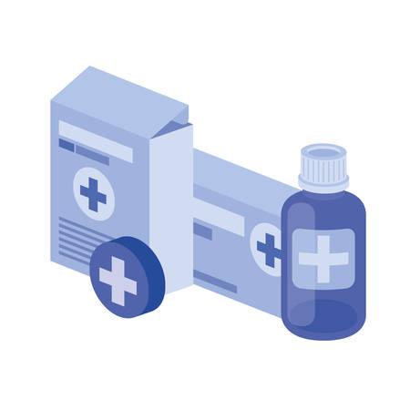 medicine drugs on white background vector illustration designのイラスト素材