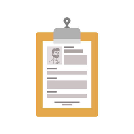 curriculum vitae white background vector illustration designのイラスト素材