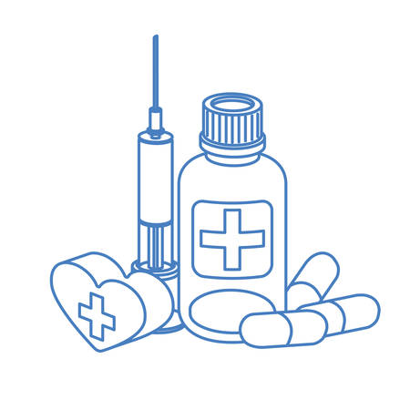 medicine drugs on white background vector illustration designのイラスト素材